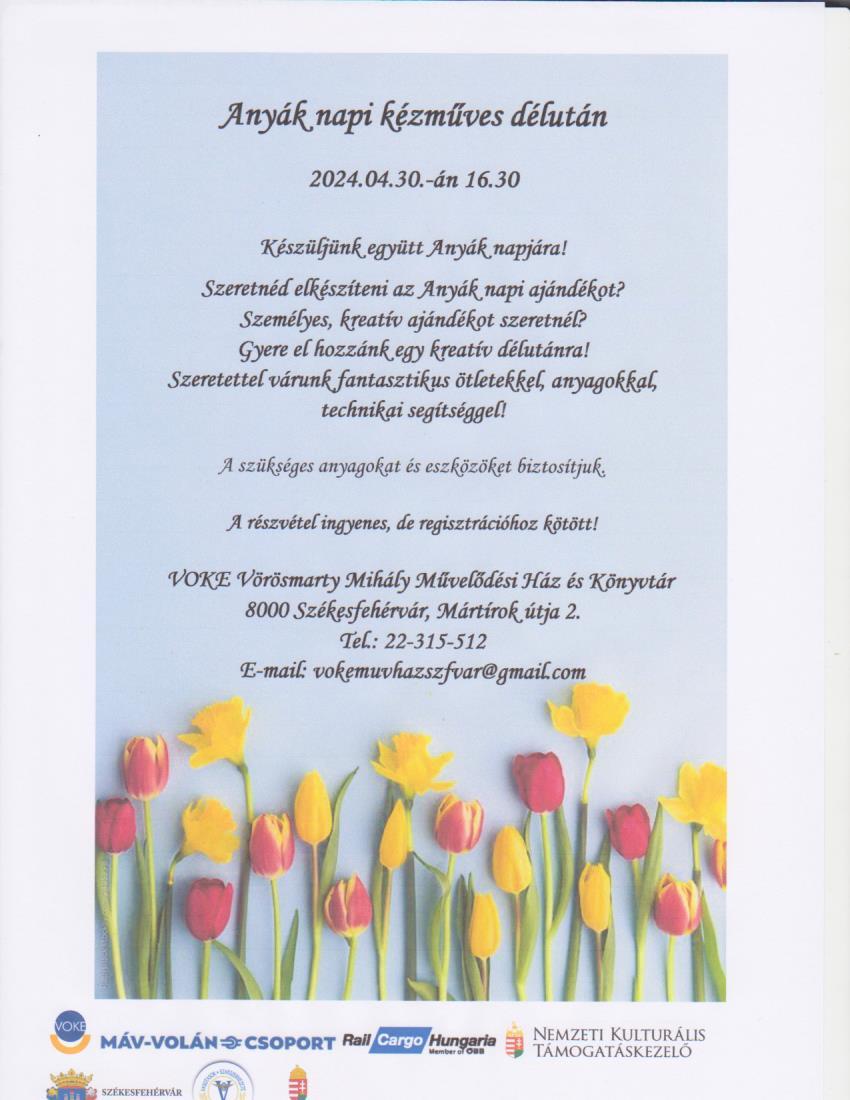 Anyák-napi kézműves délután a VOKE Művelődési Házban